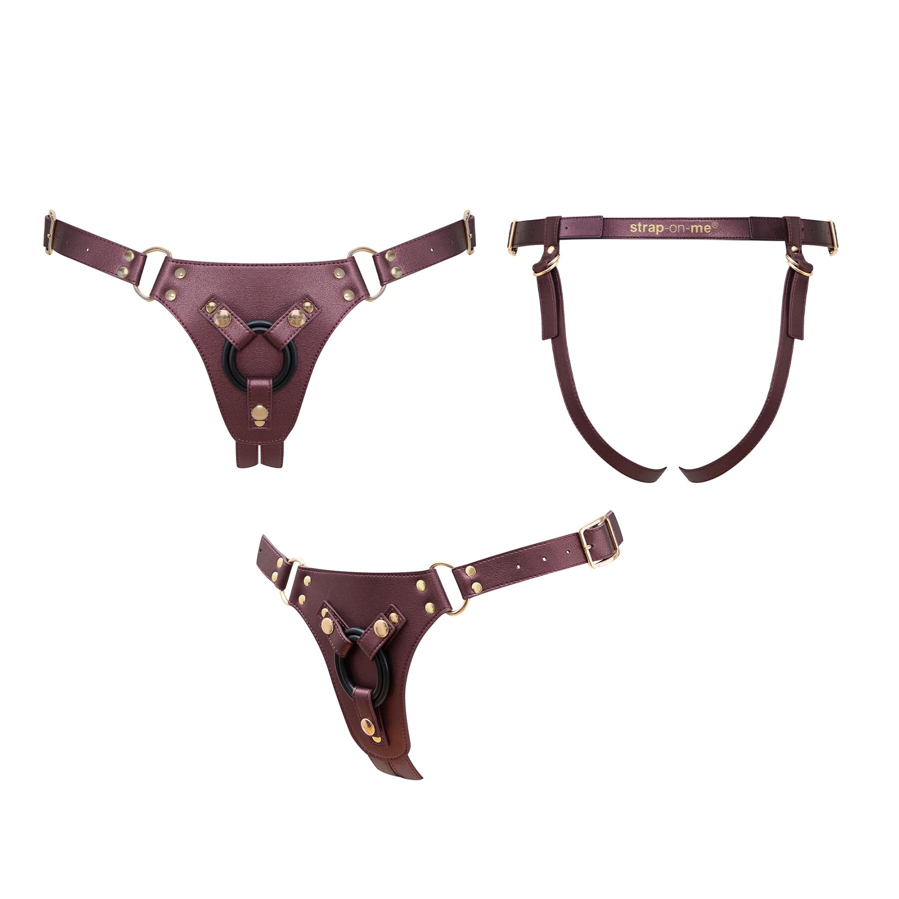 Трусики для страпона Strap-On-Me Harness Generous Aubergine