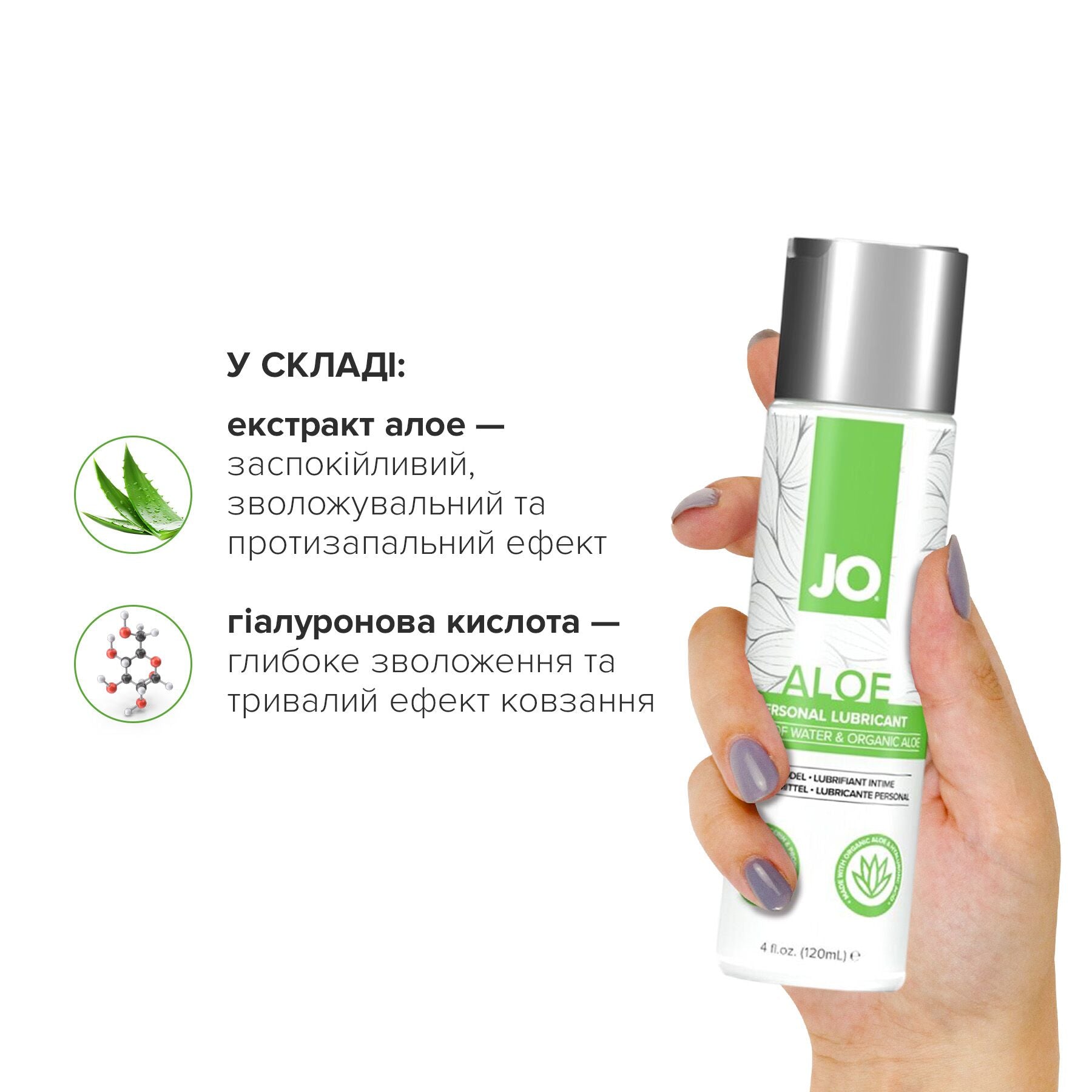 Лубрикант на водній основі JO H2O Organic Aloe