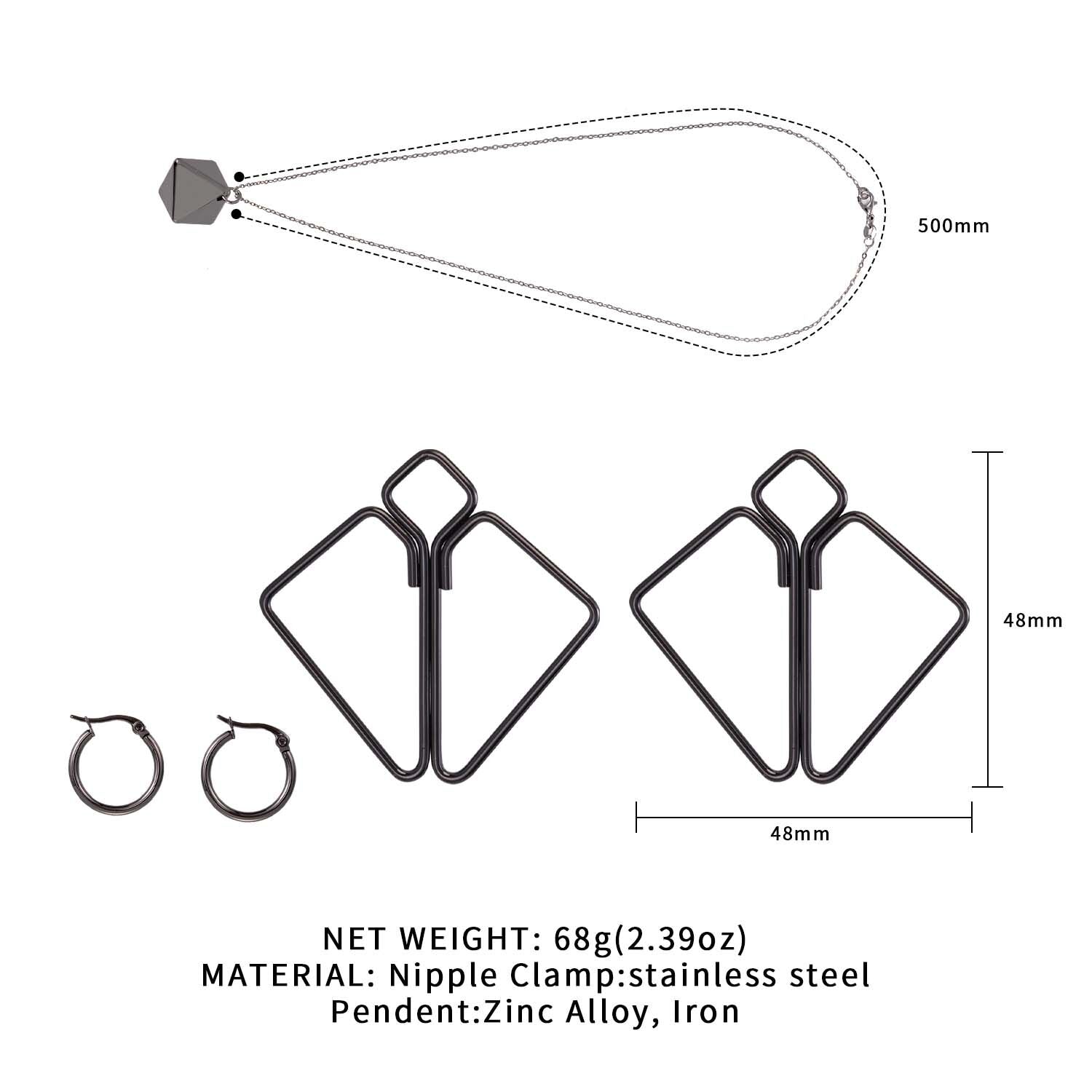 Затискачі для сосків з важкою підвіскою LOCKINK Nipple Clamps with