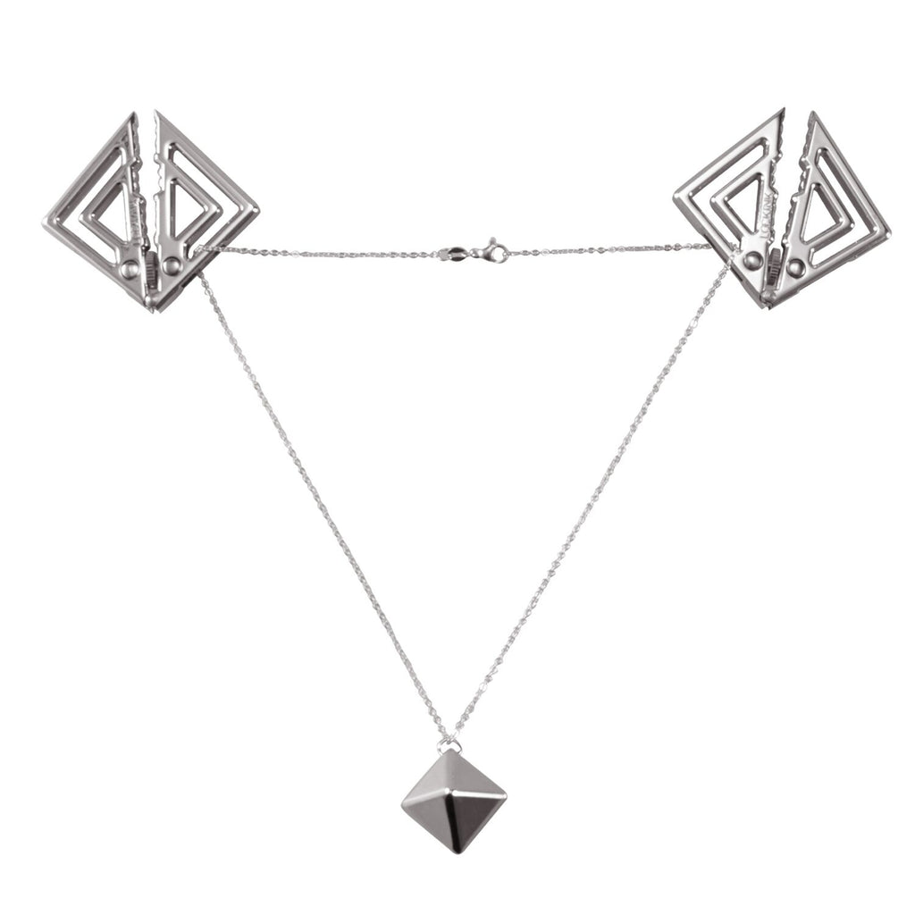 Затискачі для сосків з важкою підвіскою LOCKINK Adjustable Nipple Clamps Adjustable Nipple Clamps with Heavy Pendant