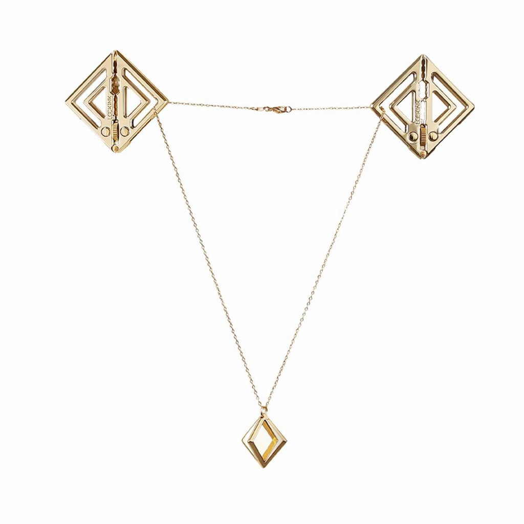 Затискачі для сосків з легкою підвіскою LOCKINK Adjustable Nipple Clamps Adjustable Nipple Clamps with Light Pendant