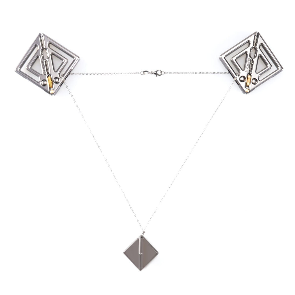 Затискачі для сосків з легкою підвіскою LOCKINK Adjustable Nipple Clamps Adjustable Nipple Clamps with Light Pendant