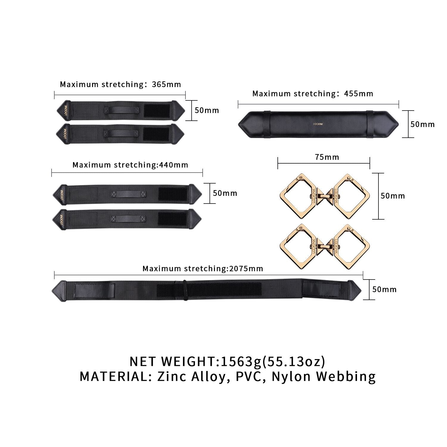 Фіксатори для рук та ніг LOCKINK Leg Spreader Strap