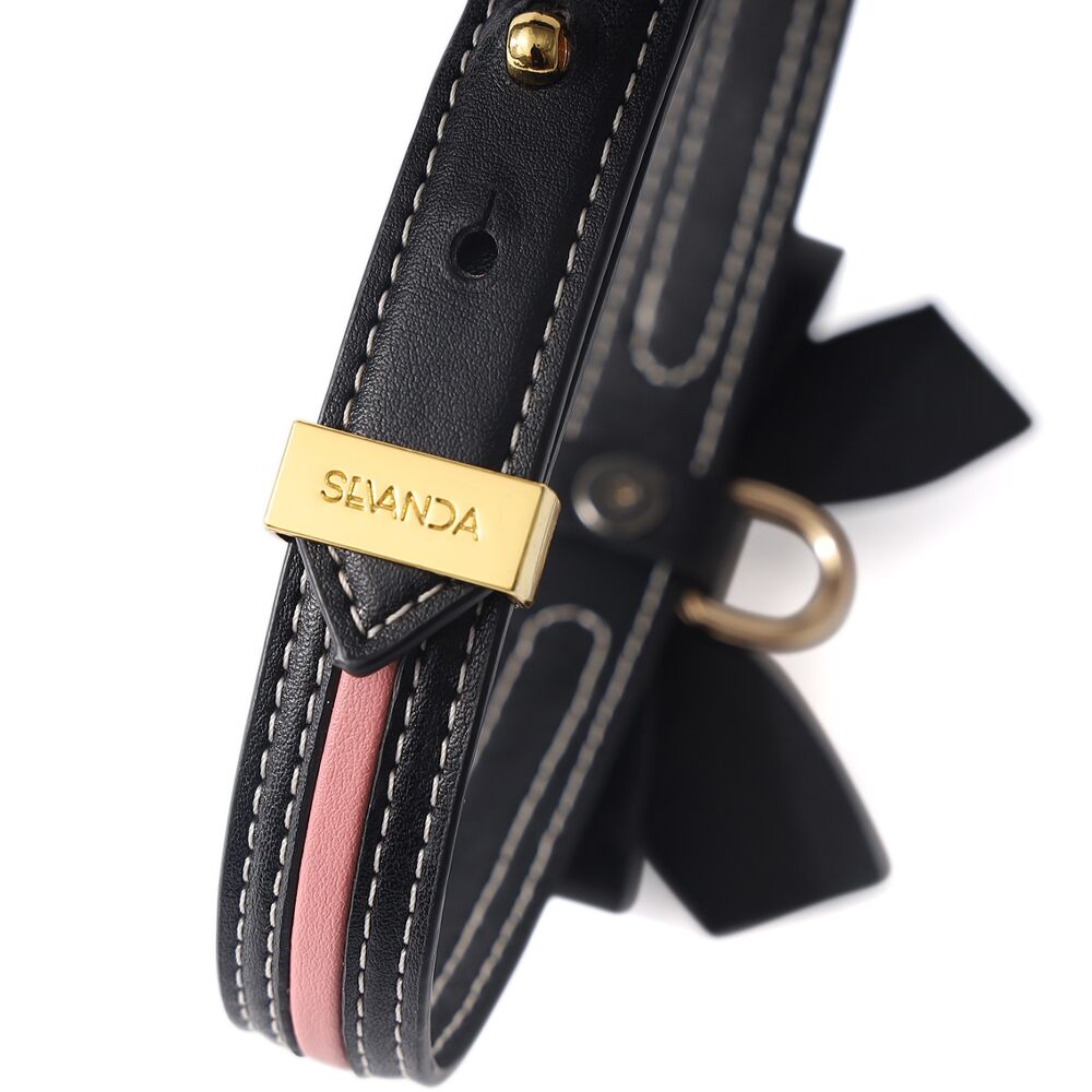 Нашийник з повідцем LOCKINK SEVANDA Love Heart SEVANDA Love Heart Butterfly Leather Collar Set