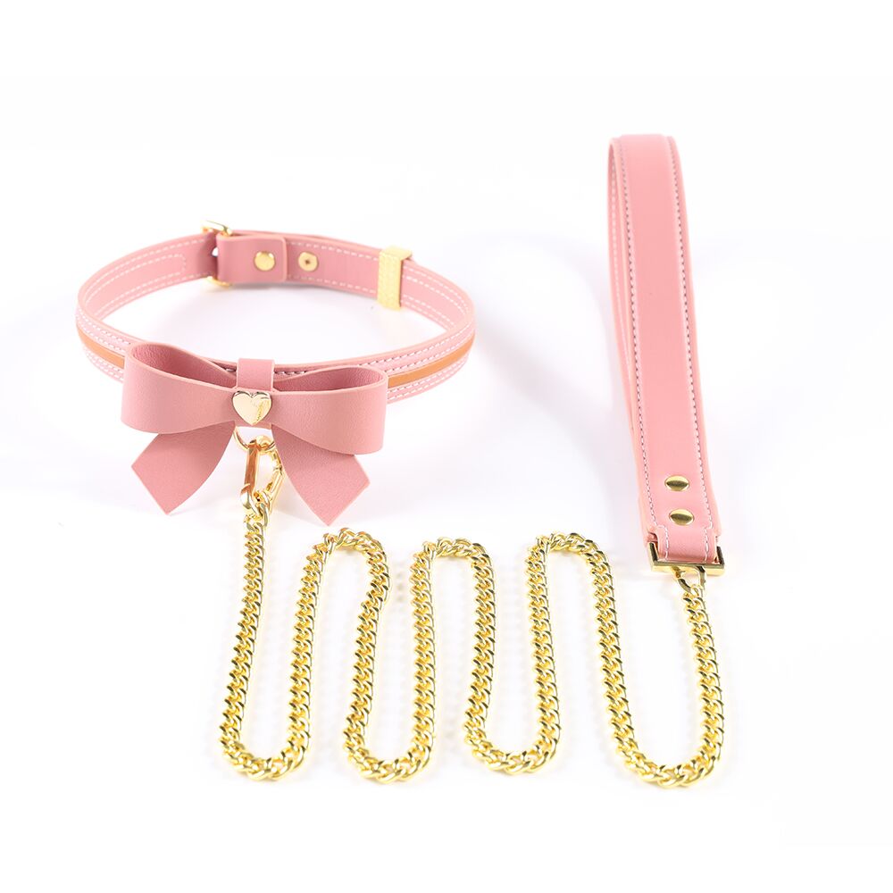 Нашийник з повідцем LOCKINK SEVANDA Love Heart SEVANDA Love Heart Butterfly Leather Collar Set