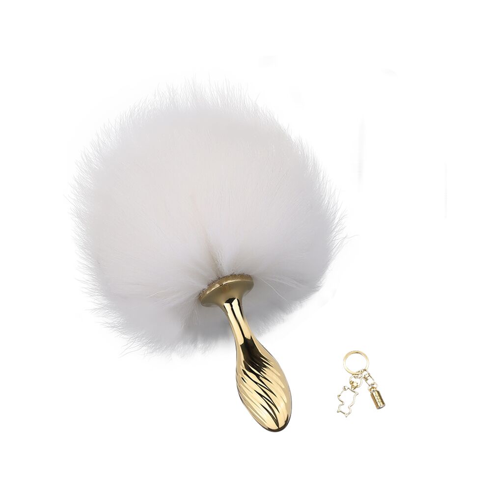 Металева анальна пробка - кролячий хвіст LOCKINK SEVANDA Bunny-Tail Anal