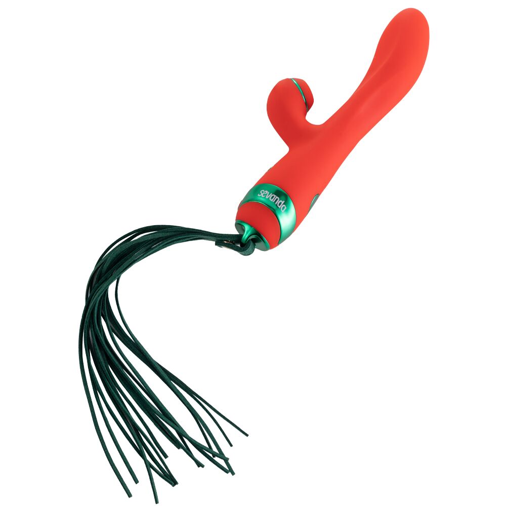 Вібратор-кролик з пульсацією та флогером LOCKINK SEVANDA Whip Vibrating Massage Wand