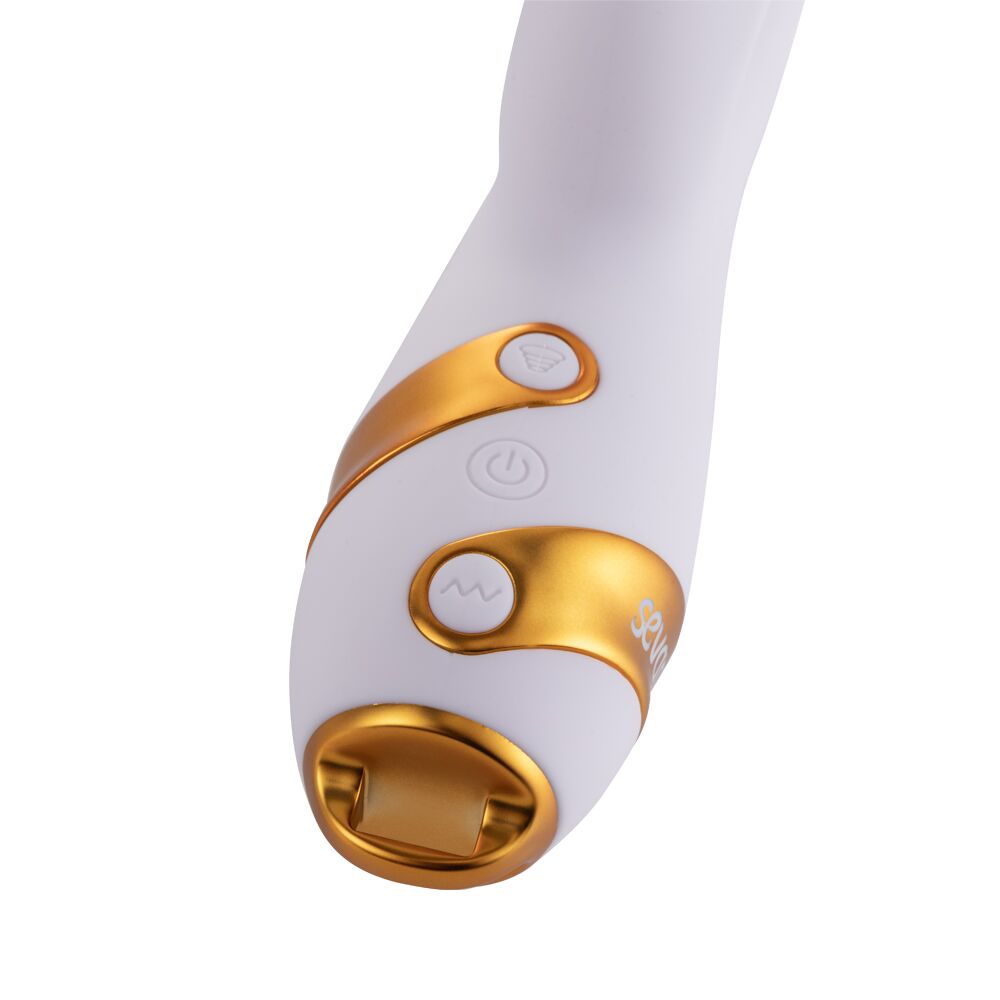 Вібратор-кролик з пульсацією та флогером LOCKINK SEVANDA Whip Vibrating Massage Wand