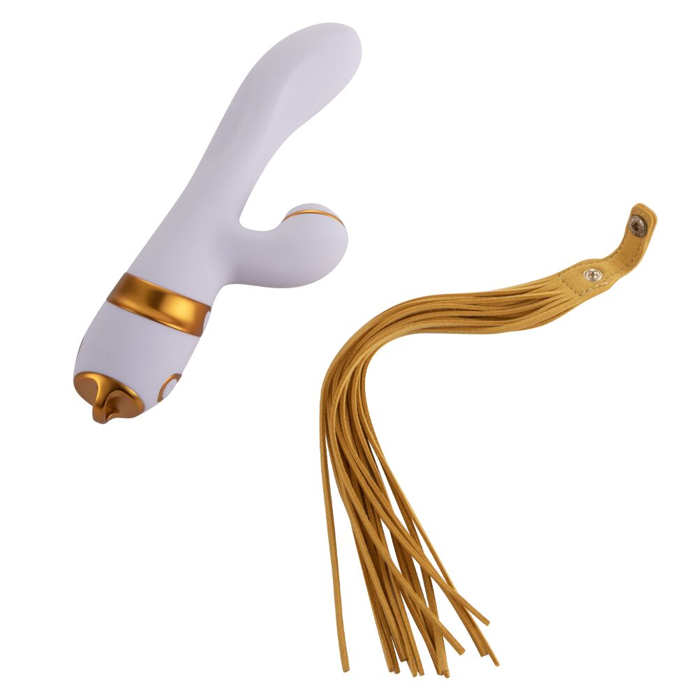 Вібратор-кролик з пульсацією та флогером LOCKINK SEVANDA Whip Vibrating Massage Wand