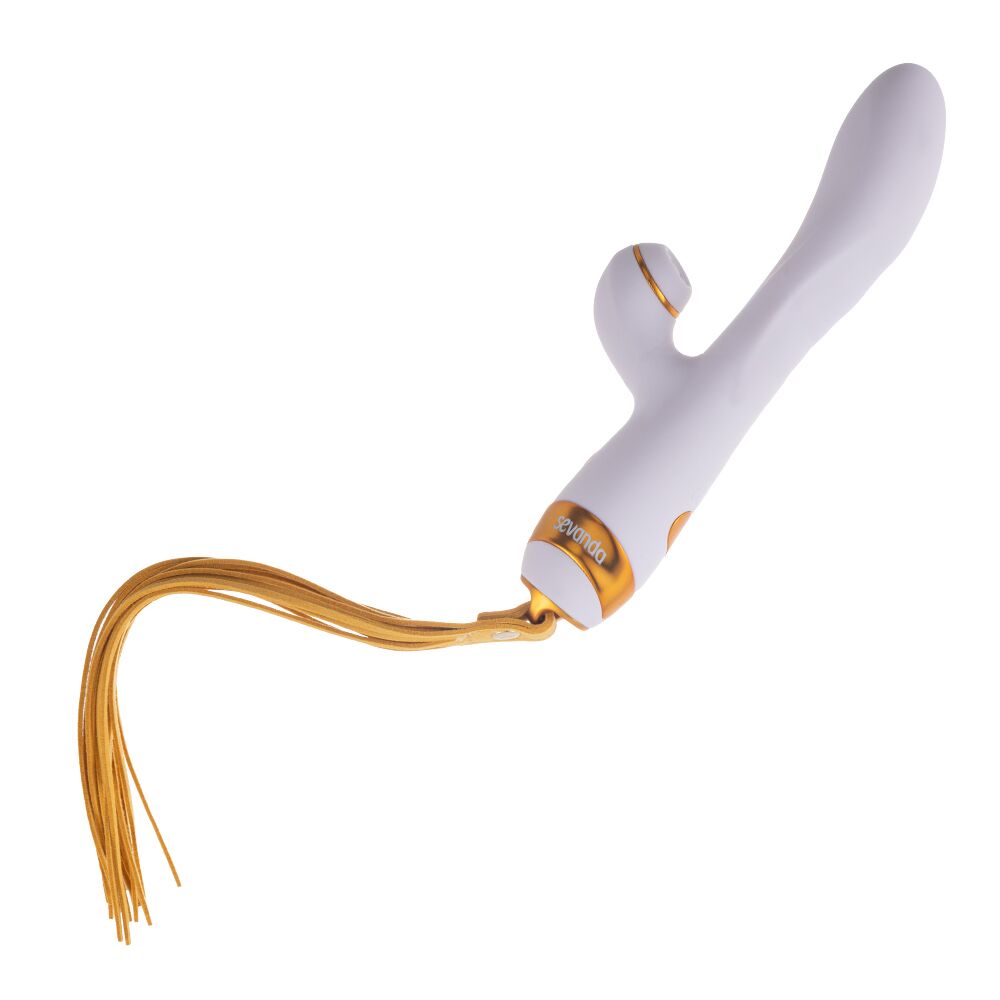 Вібратор-кролик з пульсацією та флогером LOCKINK SEVANDA Whip Vibrating Massage Wand