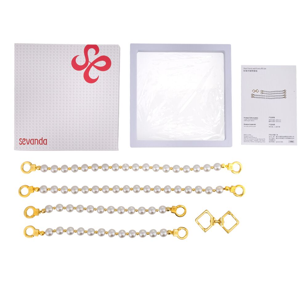 Перлинні наручники та поножі LOCKINK Pearl Handcuffs &