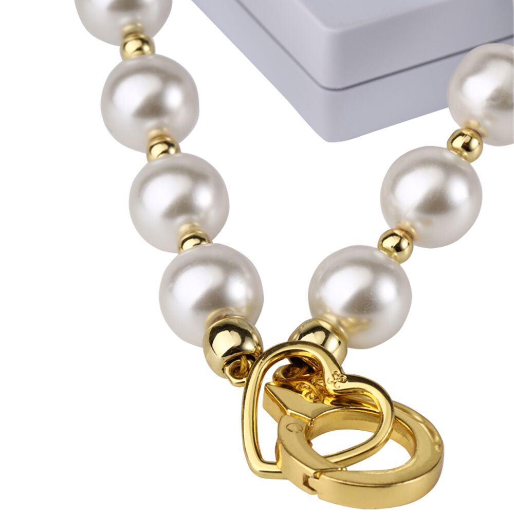 Перлинний нашийник з повідцем LOCKINK Pearl Collar &