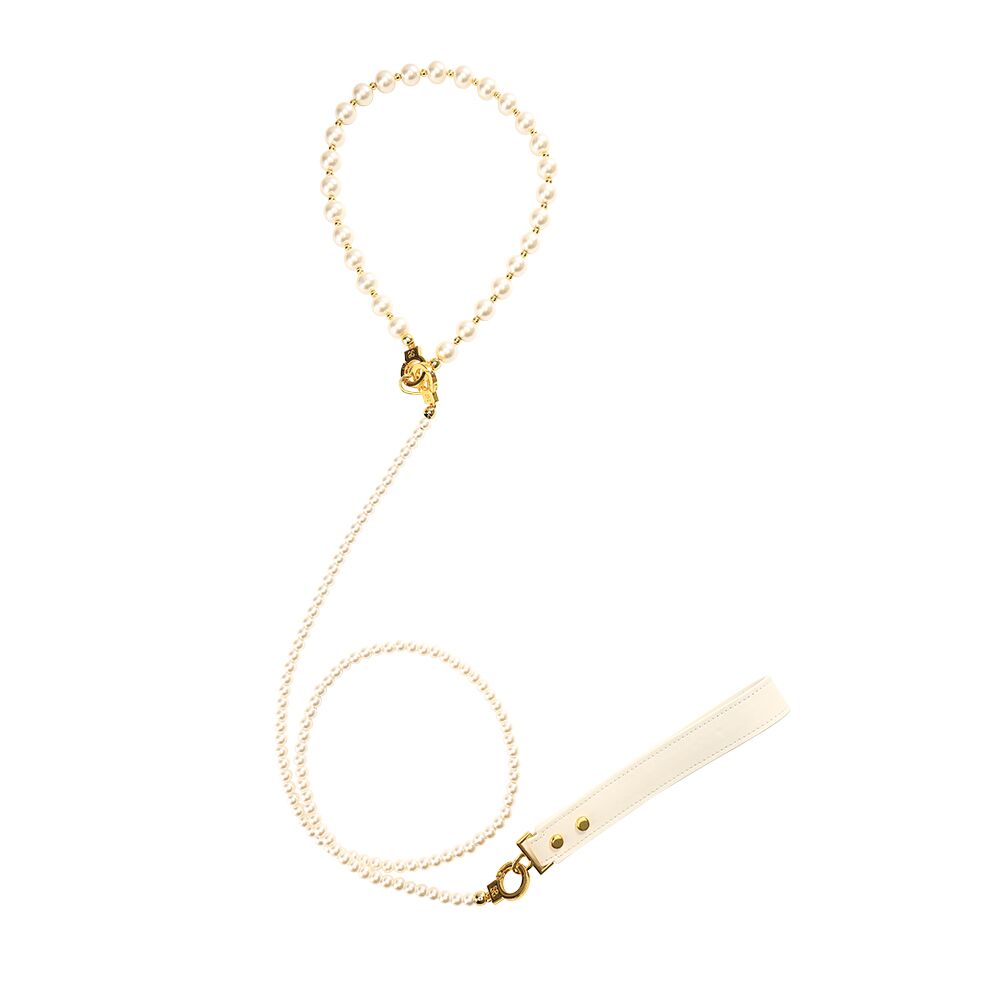 Перлинний нашийник з повідцем LOCKINK Pearl Collar &