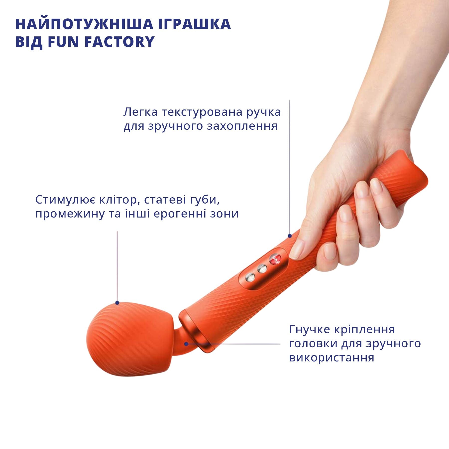 Вібромасажер Fun Factory VIM Vibrating Wand sunrise