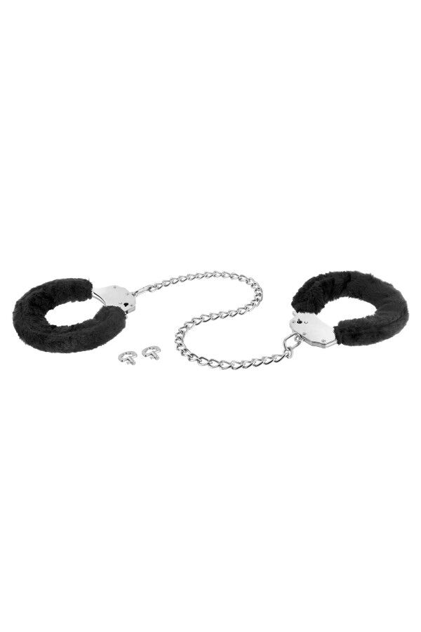 Металеві поножі з хутром Fetish Tentation Adjustable metal and