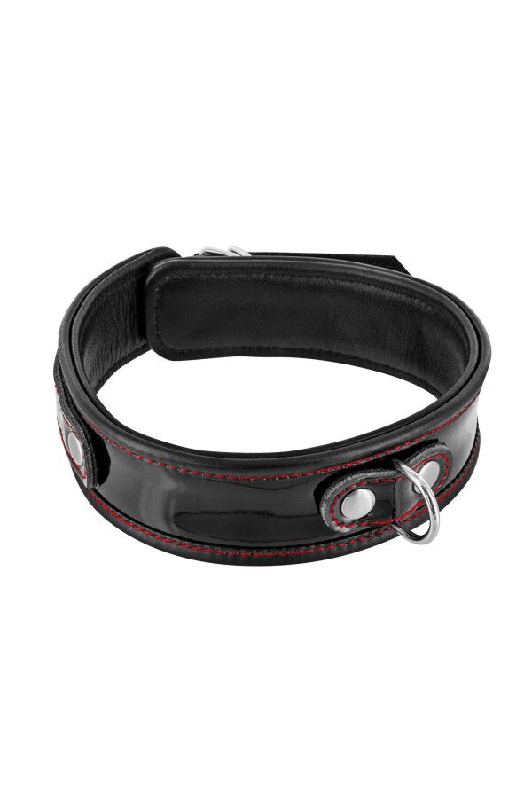 Нашийник із натуральної шкіри Fetish Tentation Premium Patent leather