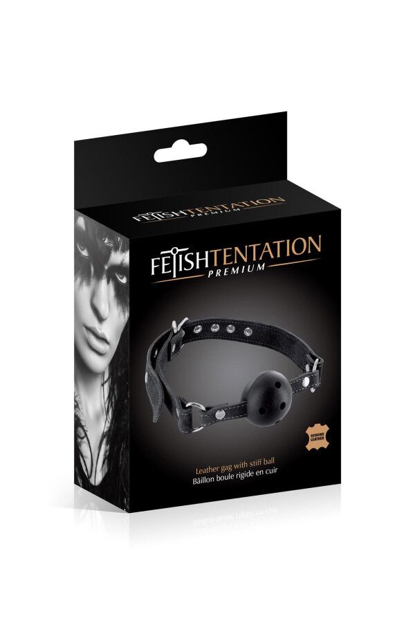 Повітропроникний кляп Fetish Tentation Premium Leather gag