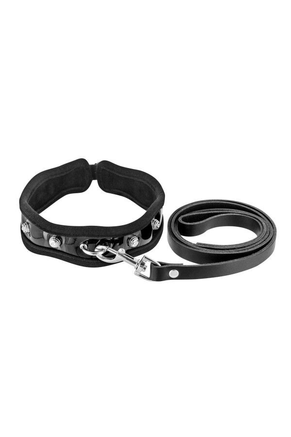 Повідець із нашийником Fetish Tentation Premium Patent Leather