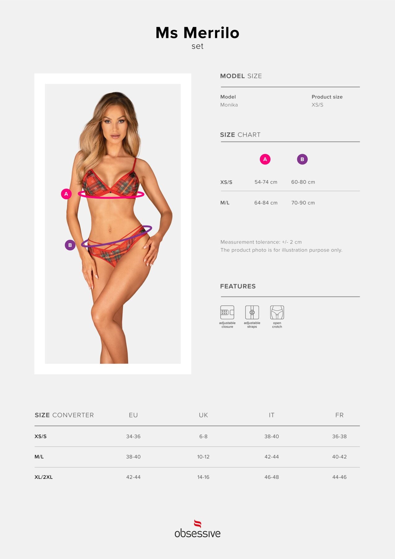 Комплект Obsessive Ms Merrilo 2-pcs set