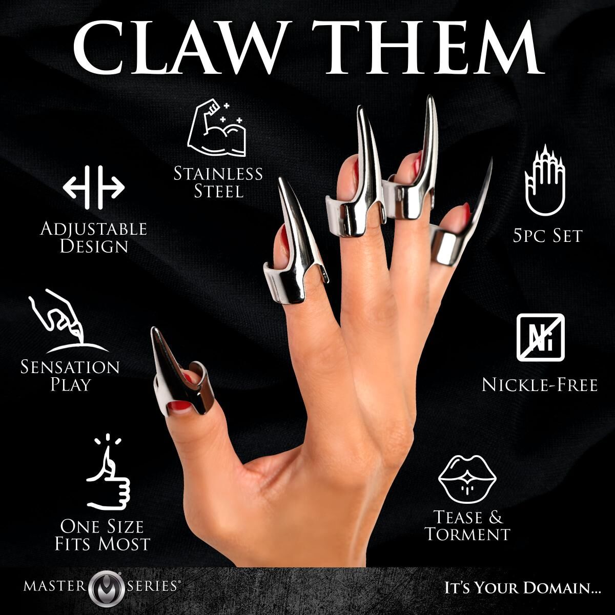 Набір кілець з кігтями Master Series Five-Piece Sensation Claw