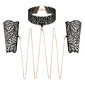 Мереживні наручники та комір Rosy Gold Lace Cuffs and Collar