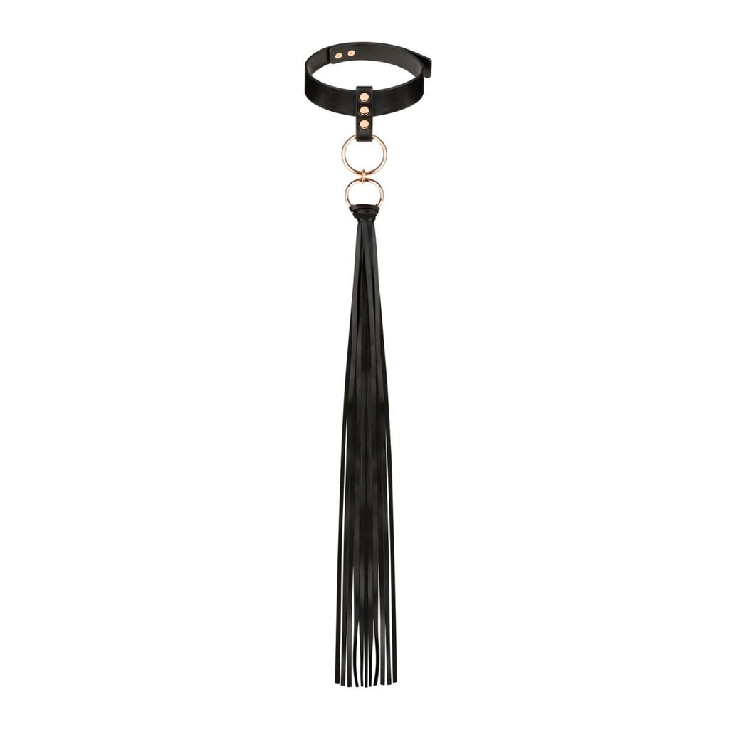 Нашийник с флогером Rosy Gold Collar with Flogger
