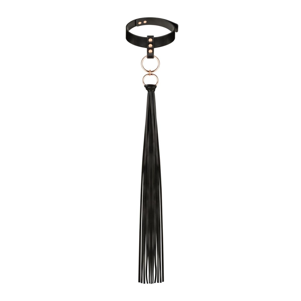 Нашийник с флогером Rosy Gold Collar with Flogger