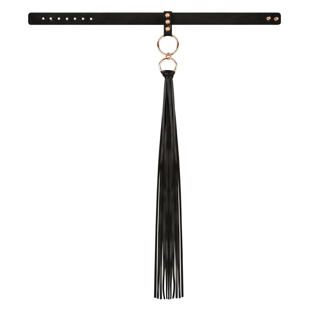 Нашийник с флогером Rosy Gold Collar with Flogger