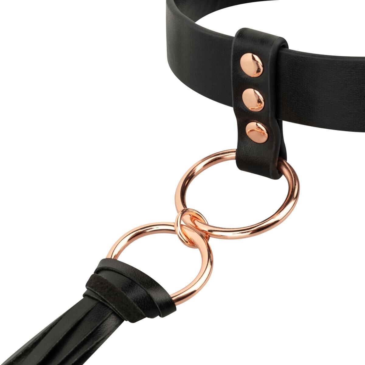 Нашийник с флогером Rosy Gold Collar with Flogger