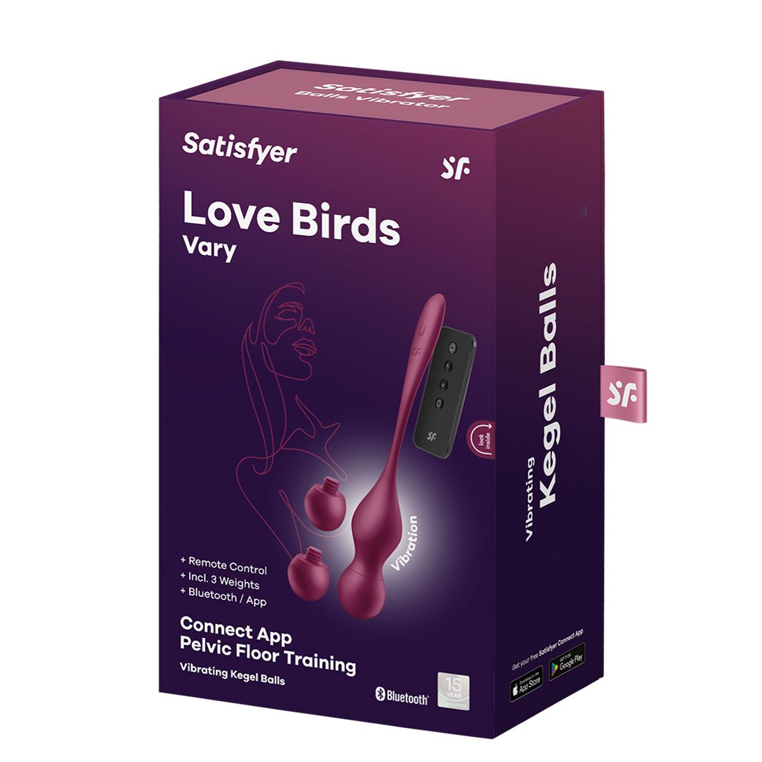 Смарт-вагінальні кульки з вібрацією Satisfyer Love Birds Vary Connect App