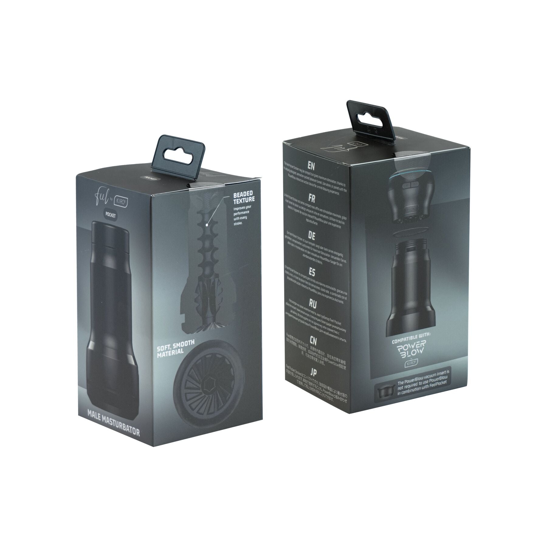 Мастурбатор Kiiroo Feel Pocket, сумісний з інтерактивною насадкою PowerBlow