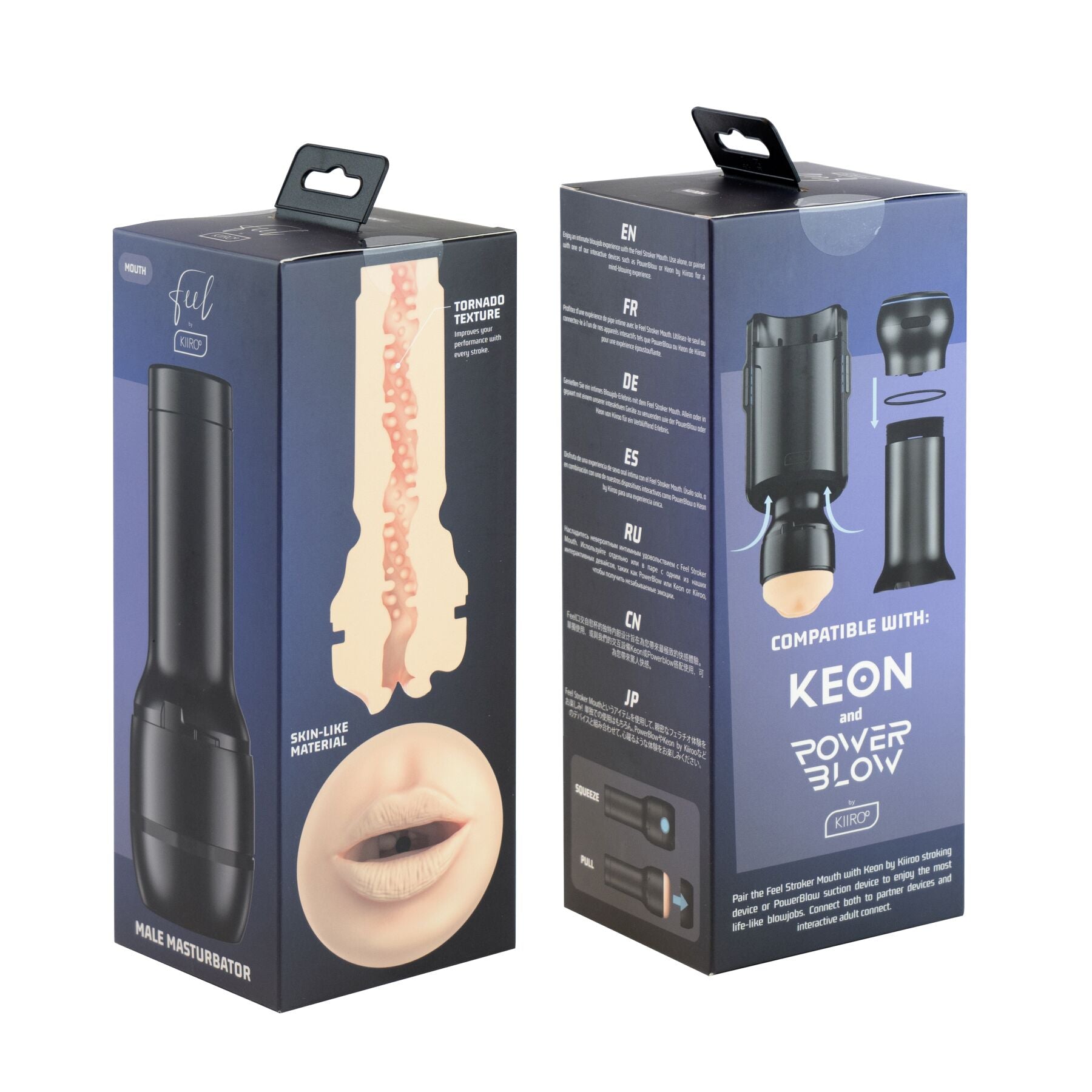 Мастурбатор-ротик Kiiroo Feel Mouth, сумісний з PowerBlow