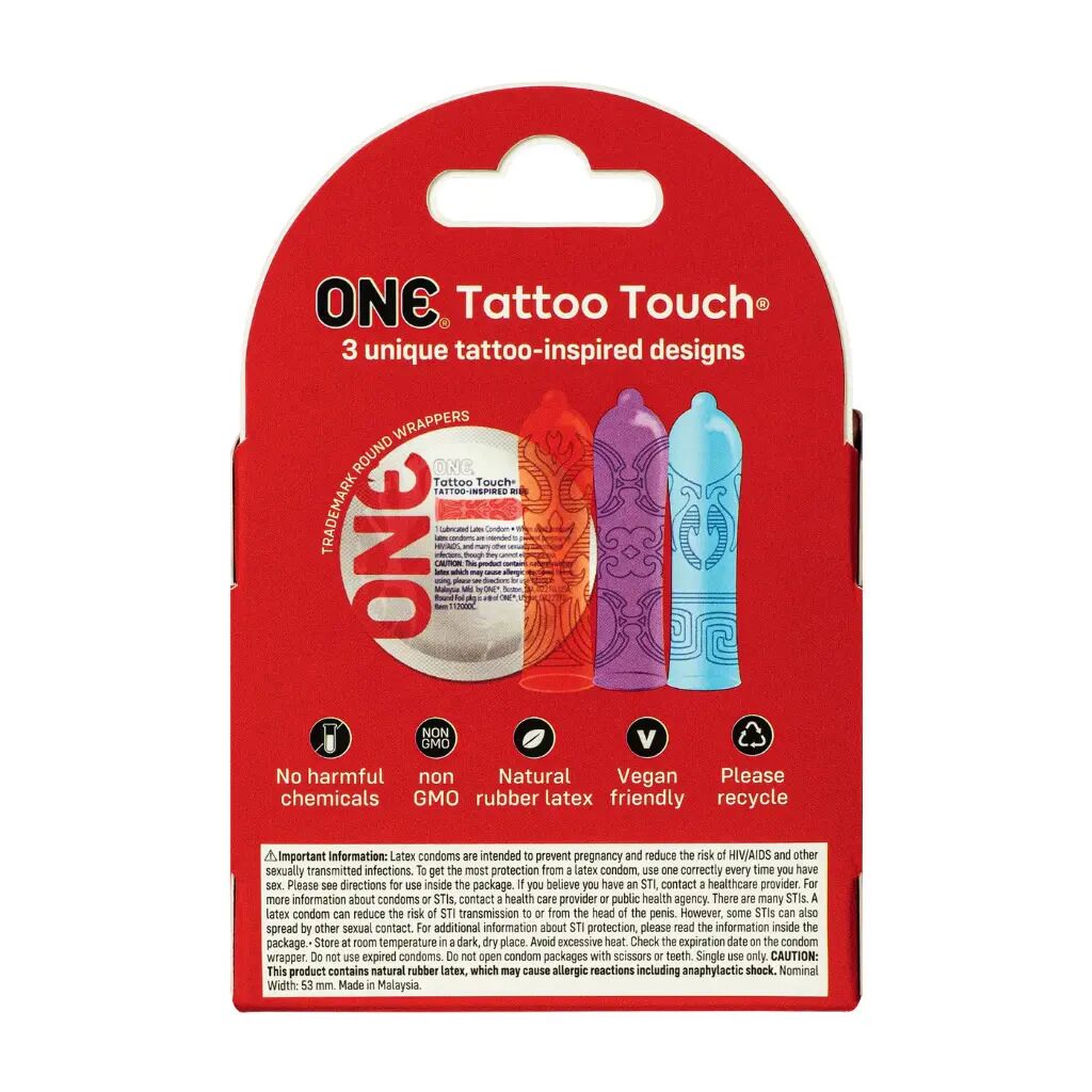 Презервативи ONE Tattoo Touch