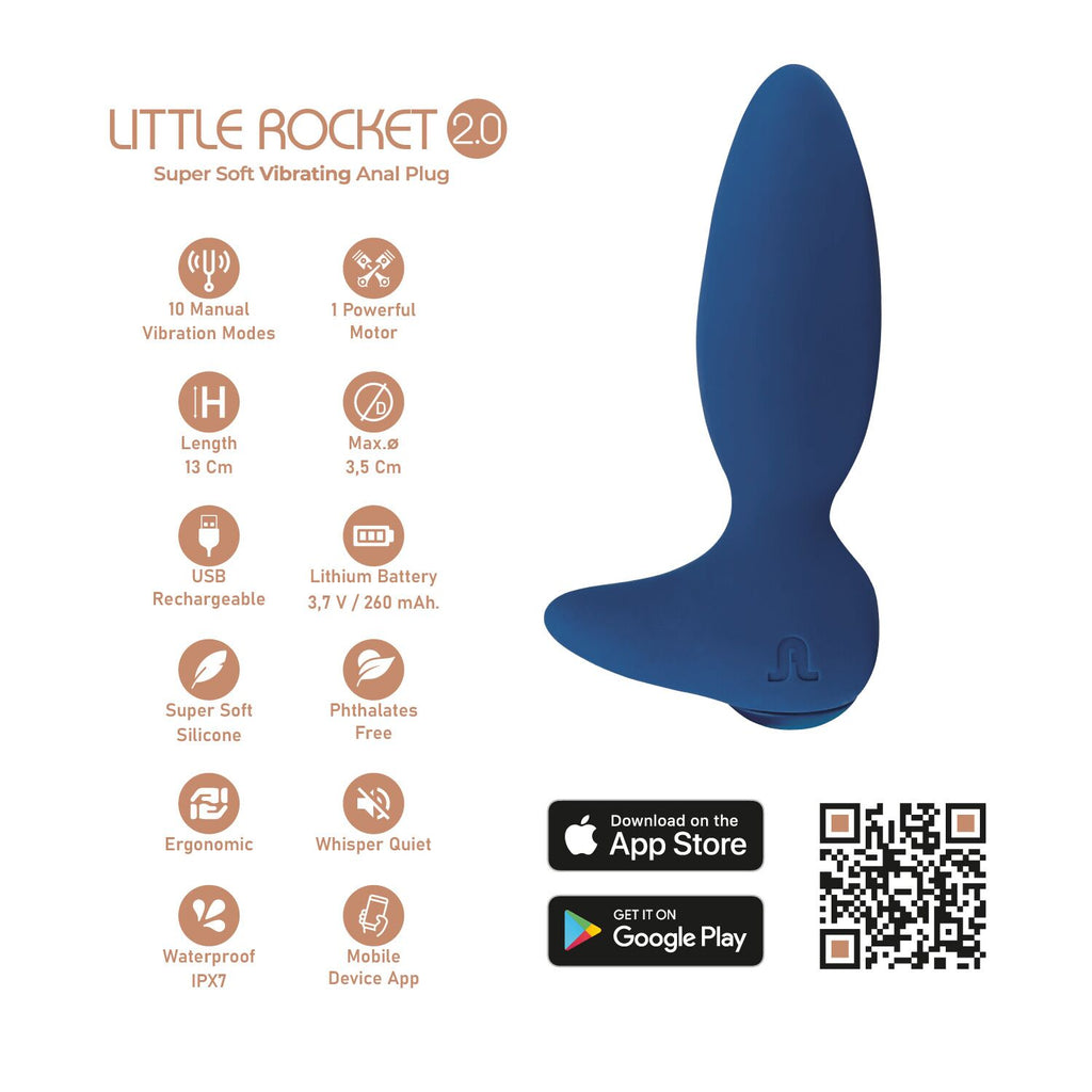 Анальна смарт-вібропробка Adrien Lastic Little Rocket 2.0