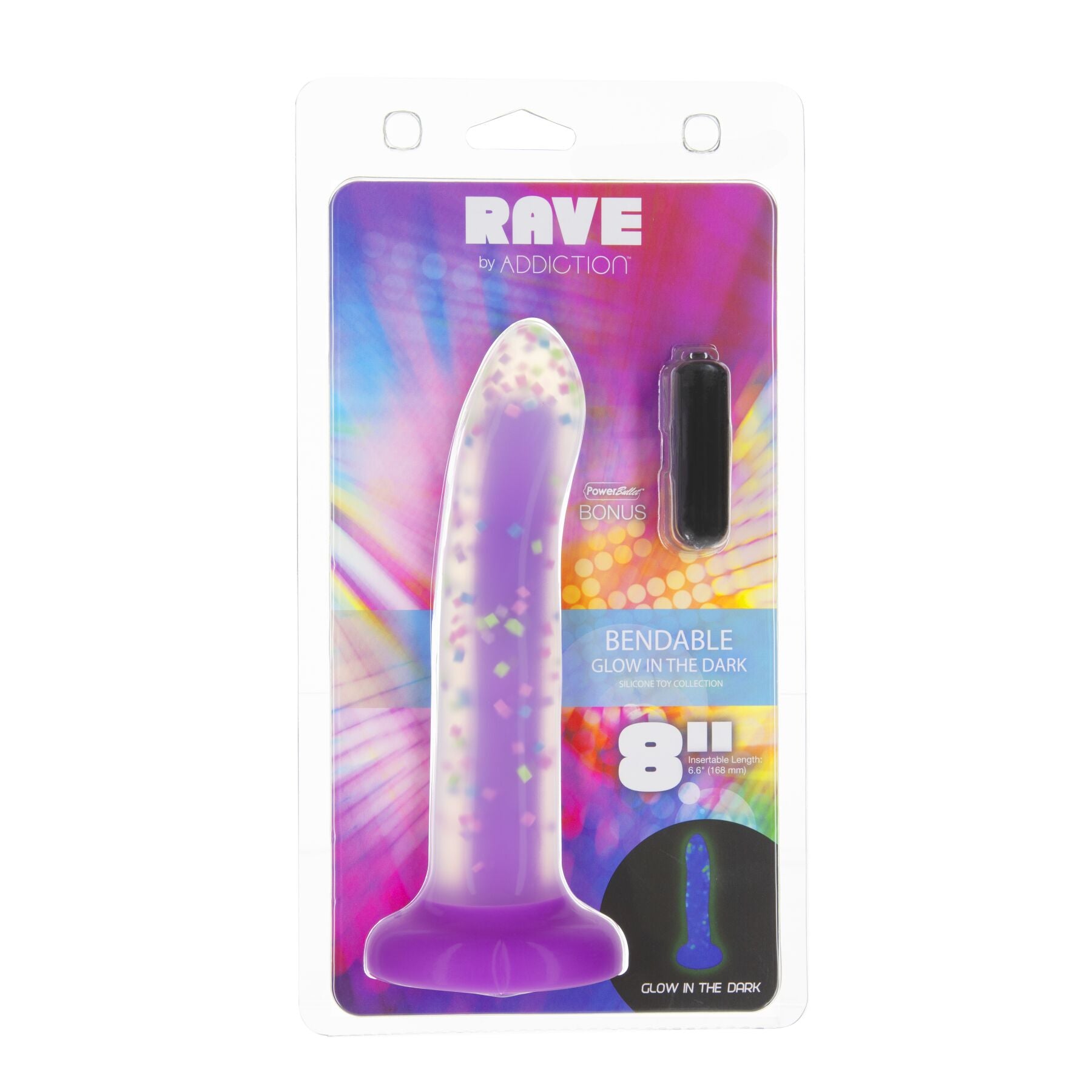 Фалоімітатор, що світиться в темряві ADDICTION Rave 8″