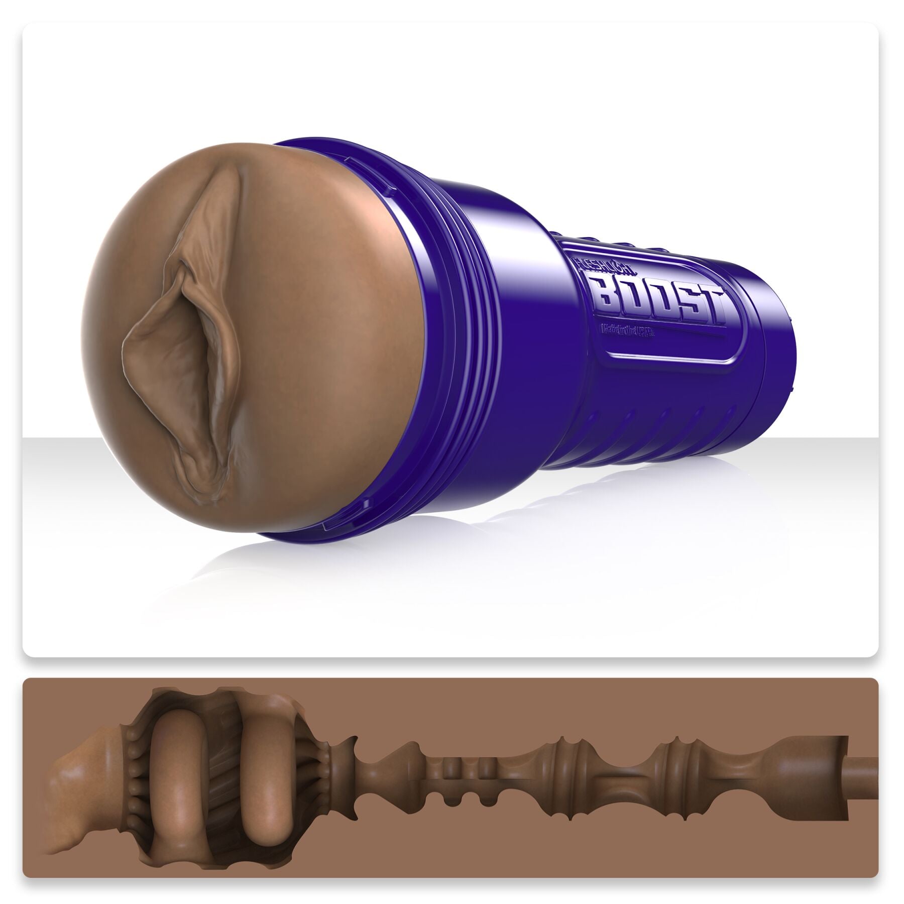 Мастурбатор-вагіна Fleshlight Boost Bang Medium Dark Flesh