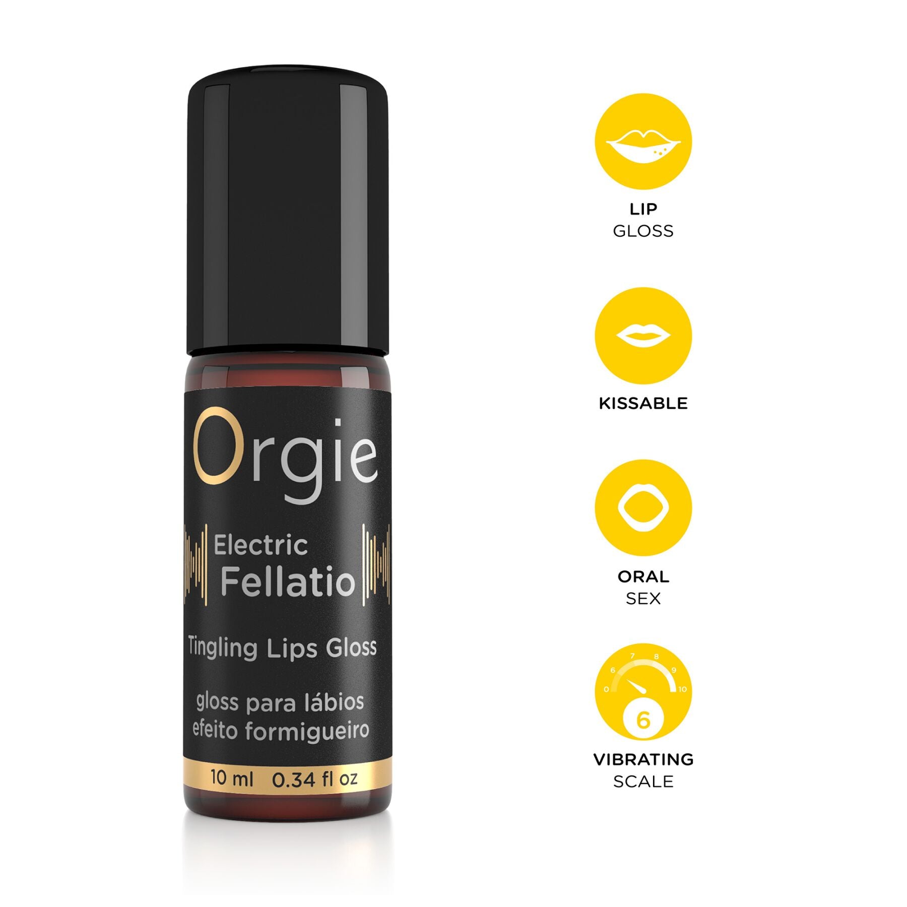 Блиск для губ з ефектом вібрації Orgie Electric Fellatio Lips Gloss