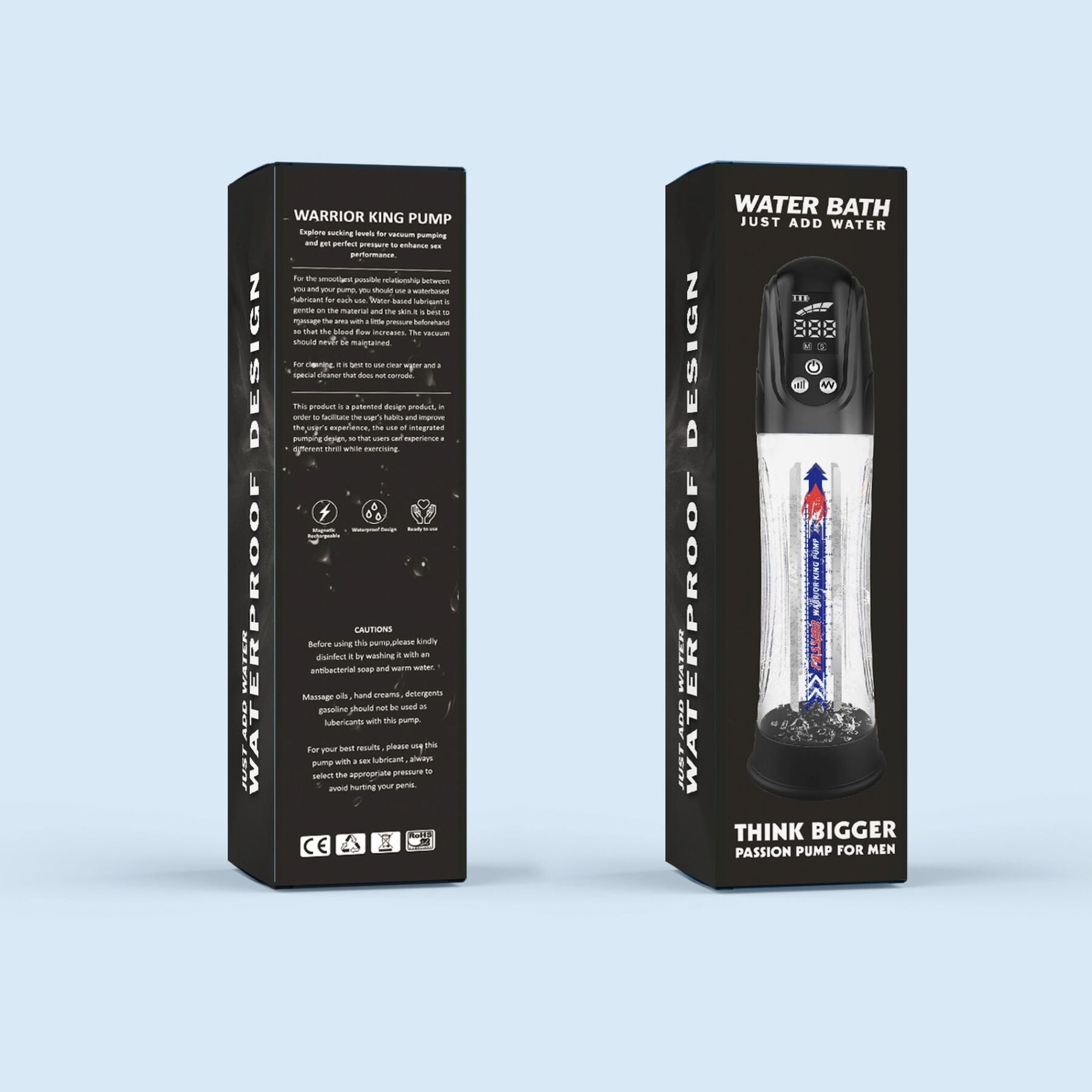 Men Powerup Автоматична гідропомпа 2в1 Water Bath з LED-дисплеєм