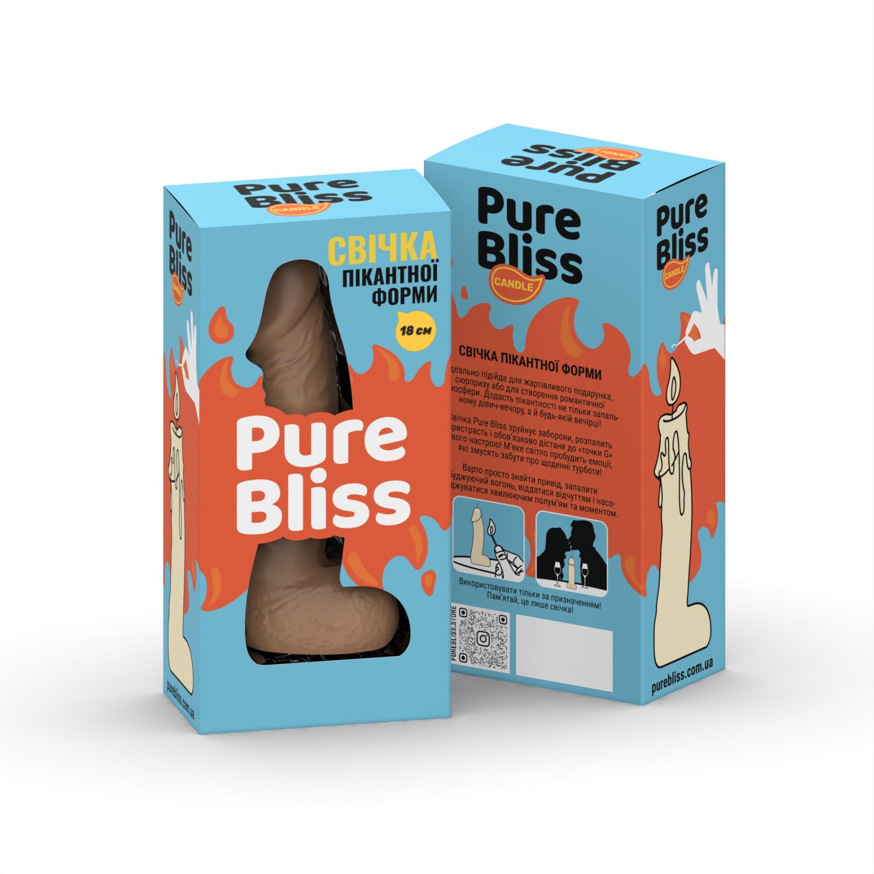 Свічка у формі пеніса Pure Bliss