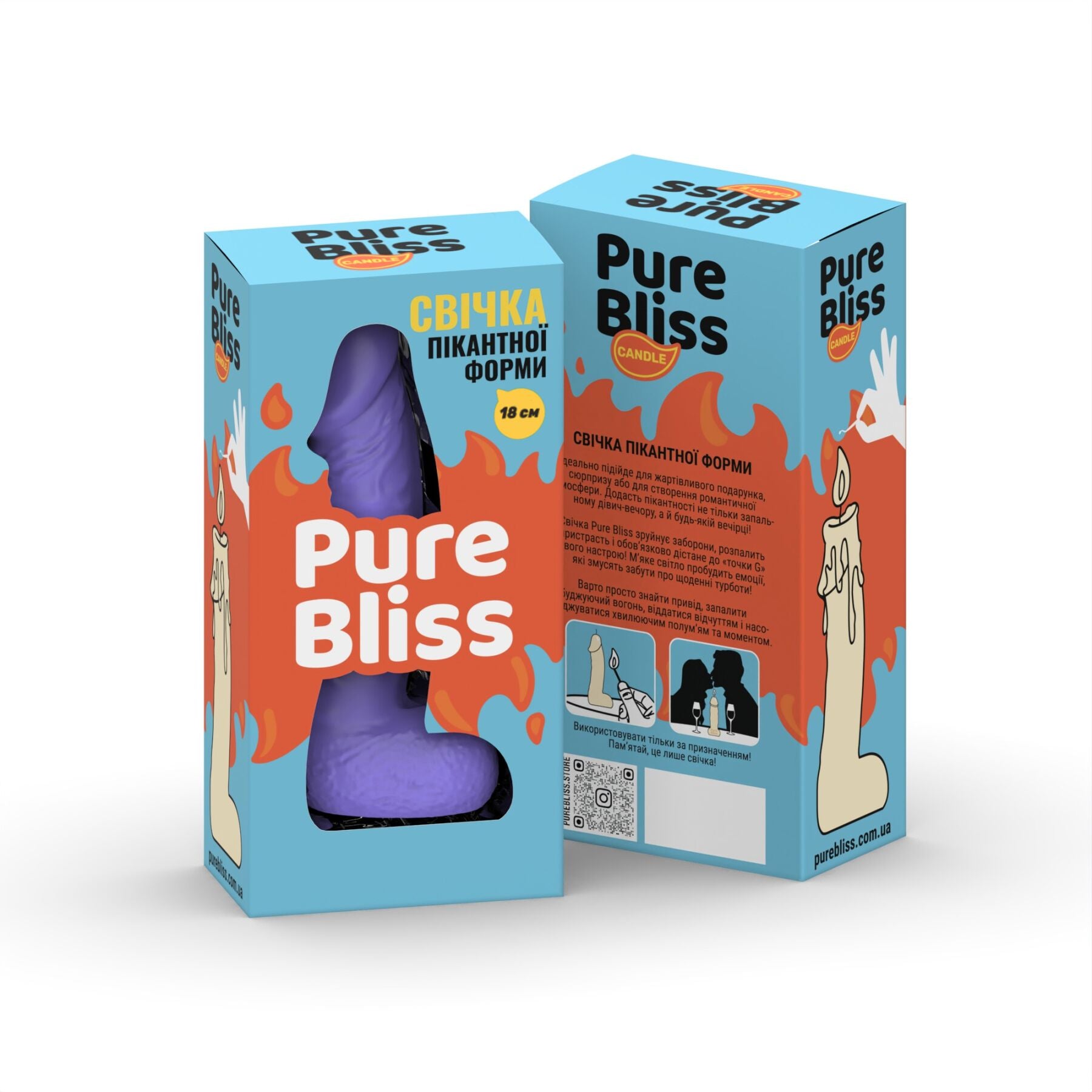 Свічка у формі пеніса Pure Bliss