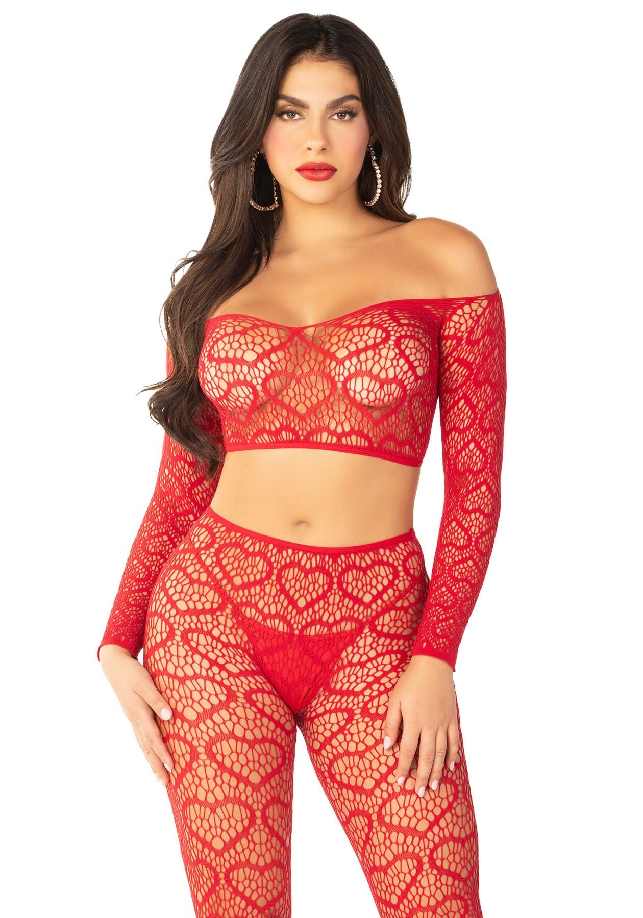 Комплект топ і легінси Leg Avenue Off The Shoulder