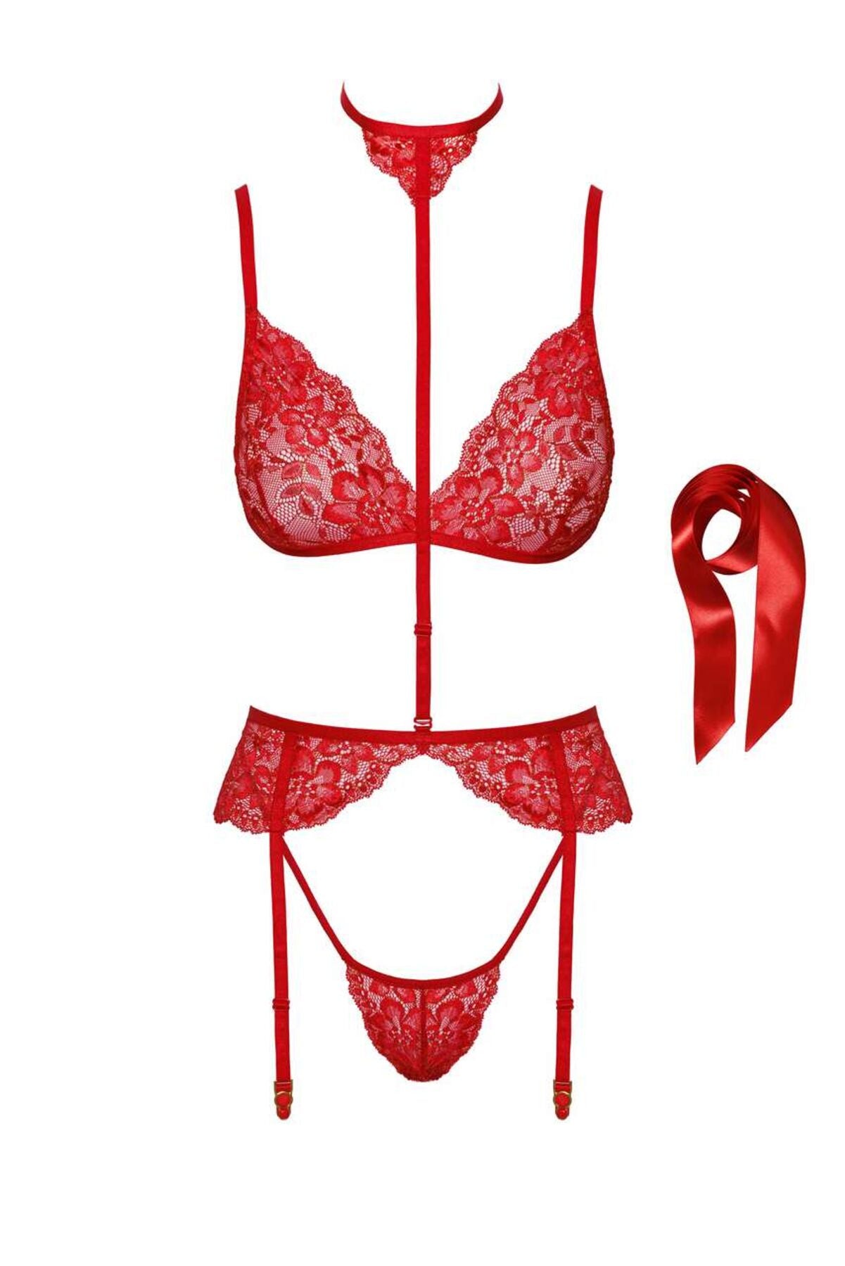 Комплект Kissable Bondage Kiss Set Noir Handmade