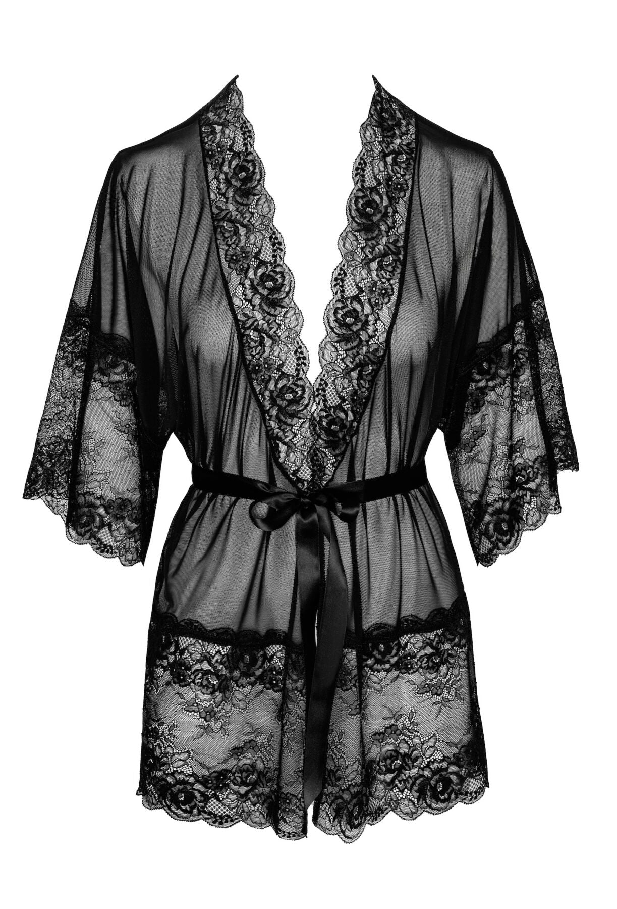 Пеньюар Kissable Midnight Kiss Negligee Noir Handmade