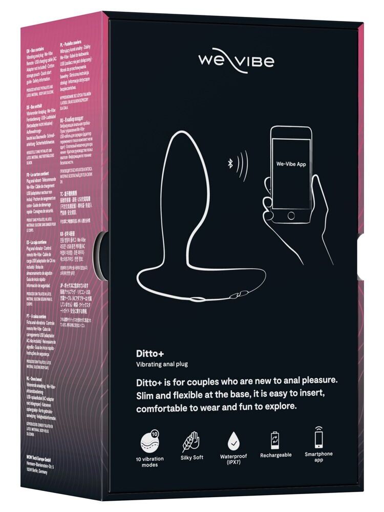 Анальна смарт-вібропробка We-Vibe Ditto+ Satin з