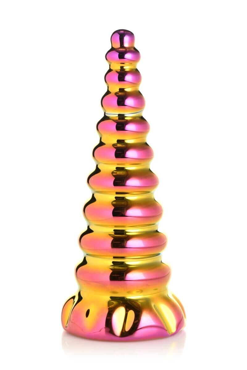 Фентезійний скляний фалоімітатор Creature Cocks Twilight Rainbow Glass Dildo