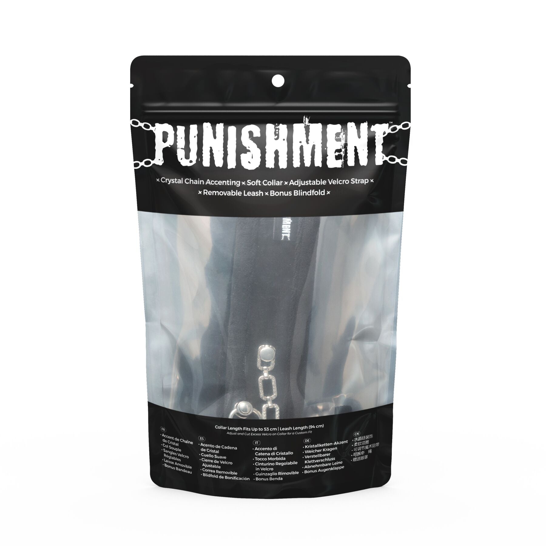Нашийник із повідцем Punishment Crystal Collar &
