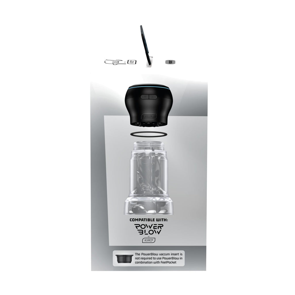 Мастурбатор Kiiroo Feel Pocket Crystal, сумісний з інтерактивною насадкою PowerBlow