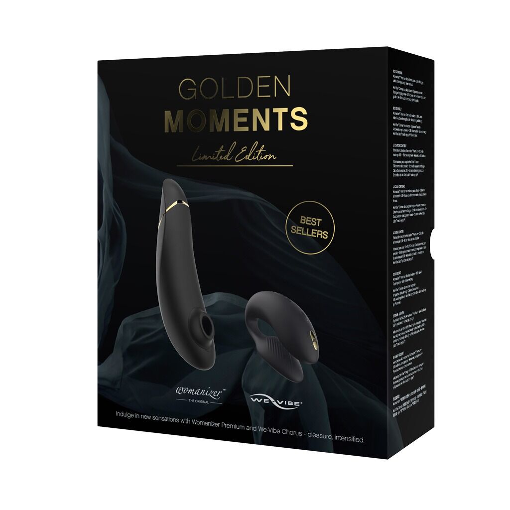 Преміальний подарунковий набір Golden Moments: Womanizer Premium та We-Vibe Chorus