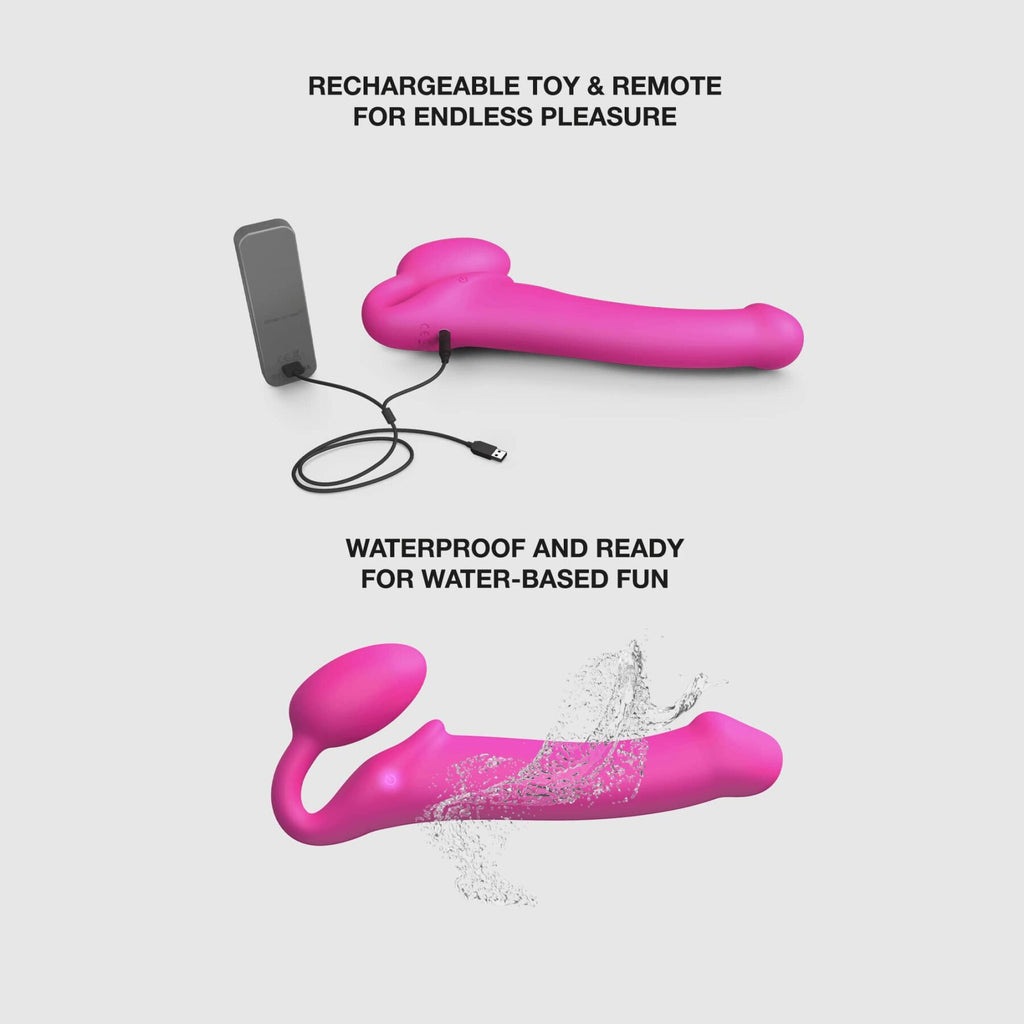 Безремінний страпон з вібрацією Strap-On-Me
