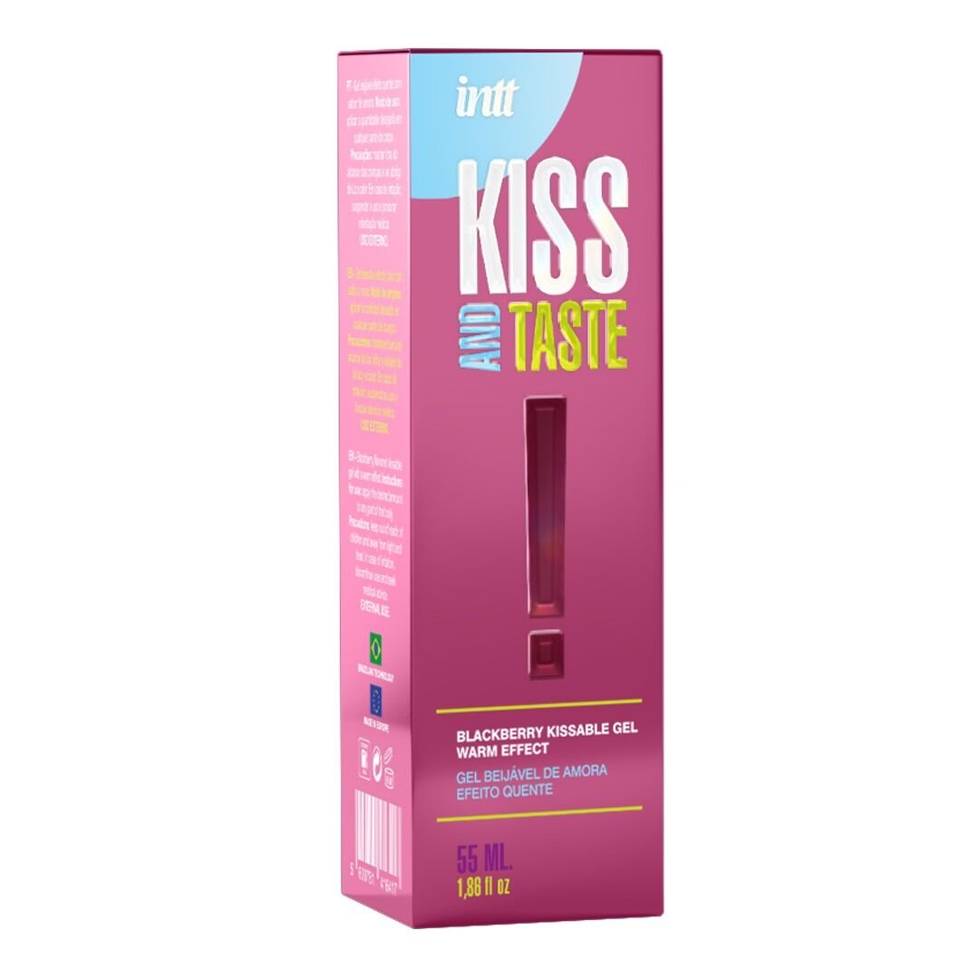 Масажний гель Intt KISS AND TASTE! зі смаком ожини